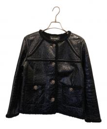 CHANEL（シャネル）の古着「ラムムートンジャケット」｜ブラック