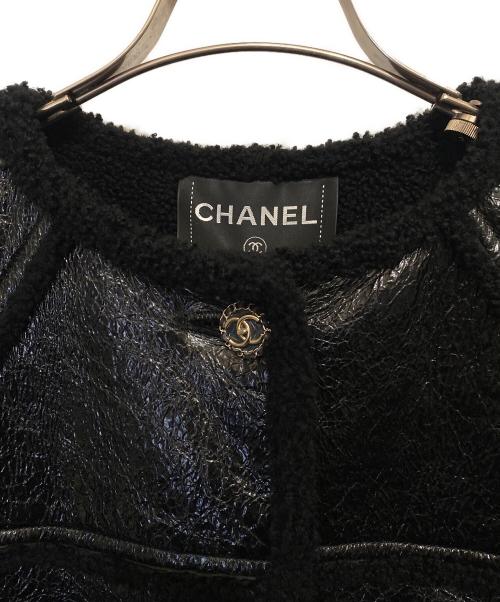 CHANEL（シャネル）CHANEL (シャネル) ラムムートンジャケット ブラック サイズ:36の古着・服飾アイテム