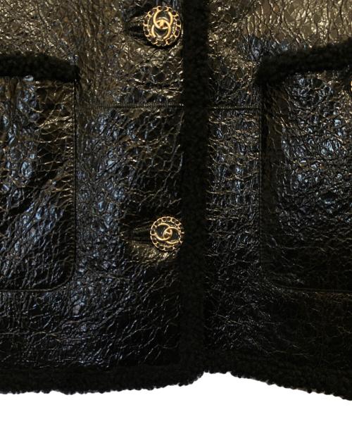 CHANEL（シャネル）CHANEL (シャネル) ラムムートンジャケット ブラック サイズ:36の古着・服飾アイテム