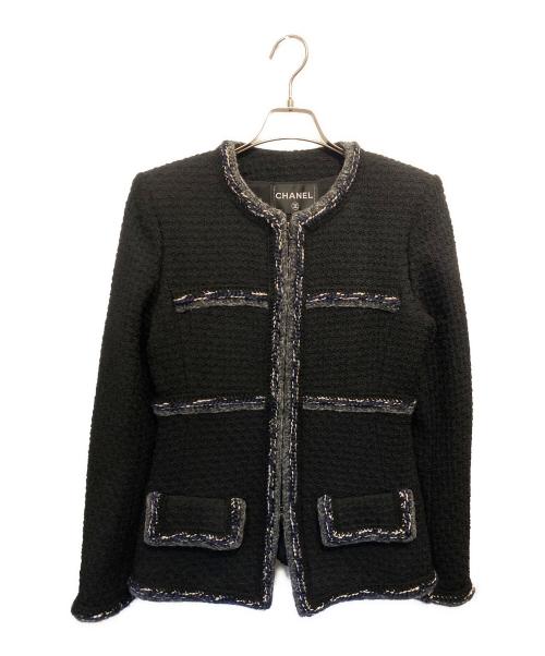 CHANEL（シャネル）CHANEL (シャネル) ノーカラージャケット ブラック サイズ:36の古着・服飾アイテム