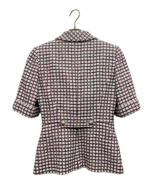 CHANEL（シャネル）CHANEL (シャネル) 半袖ツイードジャケット ピンク サイズ:34の古着・服飾アイテム