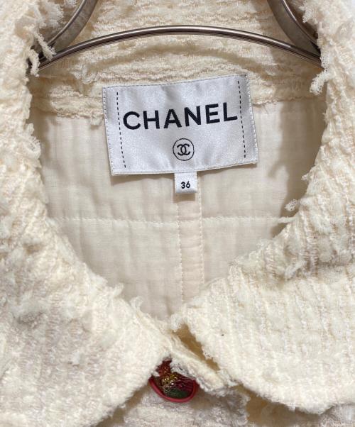 CHANEL（シャネル）CHANEL (シャネル) ツイードジャケット アイボリー サイズ:36の古着・服飾アイテム