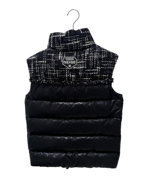 CHANEL（シャネル）CHANEL (シャネル) ココネージュ ツイード ダウンベスト ブラック サイズ:36の古着・服飾アイテム