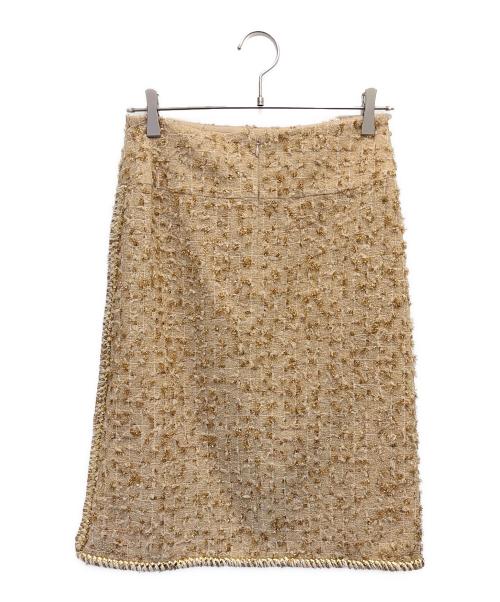 CHANEL（シャネル）CHANEL (シャネル) ツイードスカート ベージュ サイズ:36の古着・服飾アイテム