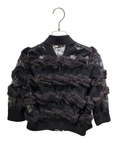 FENDI（フェンディ）FENDI (フェンディ) レースファージャケット ブラック サイズ:38の古着・服飾アイテム
