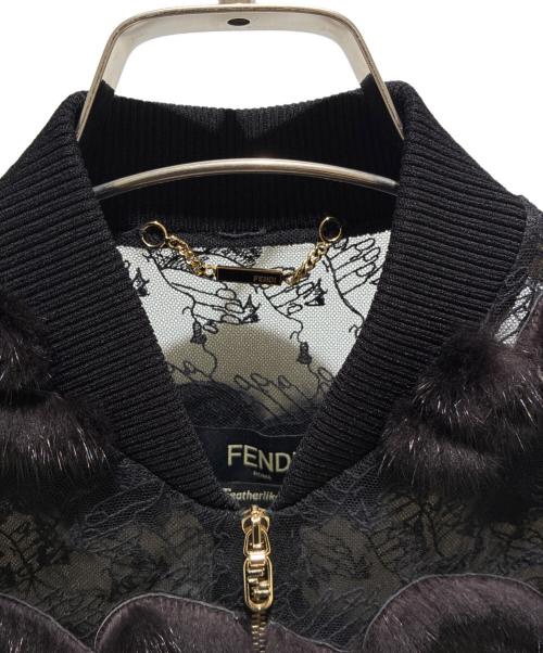 FENDI（フェンディ）FENDI (フェンディ) レースファージャケット ブラック サイズ:38の古着・服飾アイテム