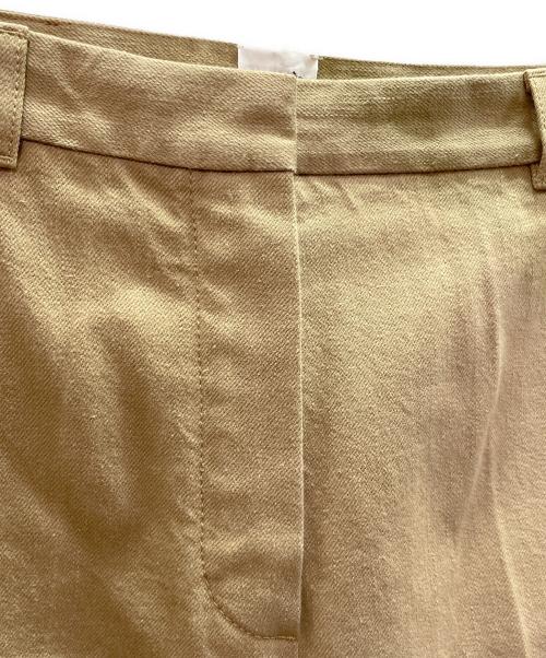 HERMES（エルメス）HERMES (エルメス) コットンワイドパンツ/レザーパッチパンツ ベージュ サイズ:38の古着・服飾アイテム