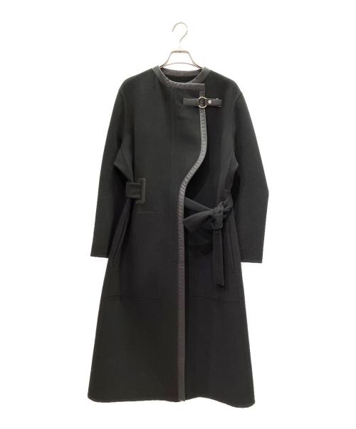 HERMES（エルメス）HERMES (エルメス) カシミヤコート ブラック サイズ:36の古着・服飾アイテム