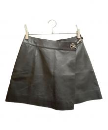 HERMES（エルメス）の古着「ラムレザーショートパンツ/デザインショートパンツ」｜ブラック
