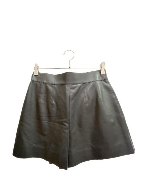 HERMES（エルメス）HERMES (エルメス) ラムレザーショートパンツ/デザインショートパンツ ブラック サイズ:38の古着・服飾アイテム