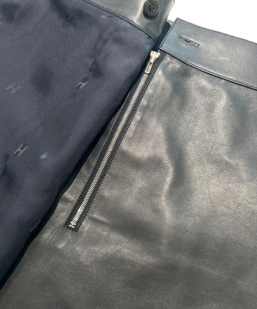 HERMES（エルメス）HERMES (エルメス) ラムレザーショートパンツ/デザインショートパンツ ブラック サイズ:38の古着・服飾アイテム