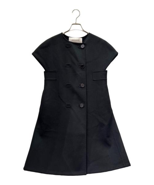 VALENTINO（ヴァレンティノ）VALENTINO (ヴァレンティノ) カシミヤ混コート/カシミヤ混ベスト ブラック サイズ:40の古着・服飾アイテム