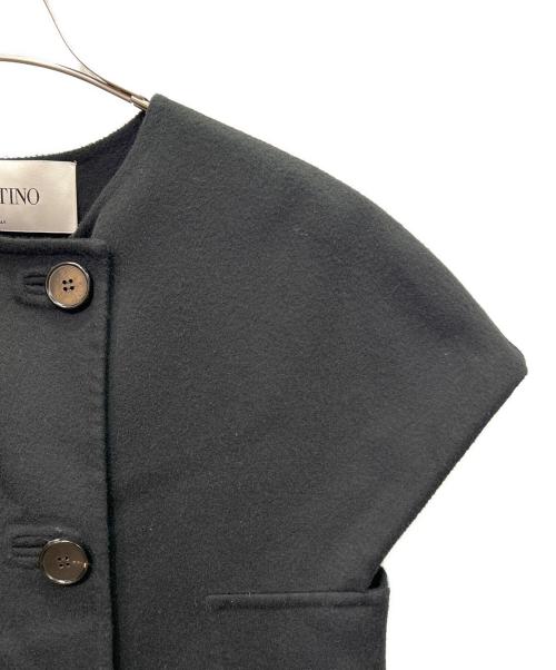 VALENTINO（ヴァレンティノ）VALENTINO (ヴァレンティノ) カシミヤ混コート/カシミヤ混ベスト ブラック サイズ:40の古着・服飾アイテム