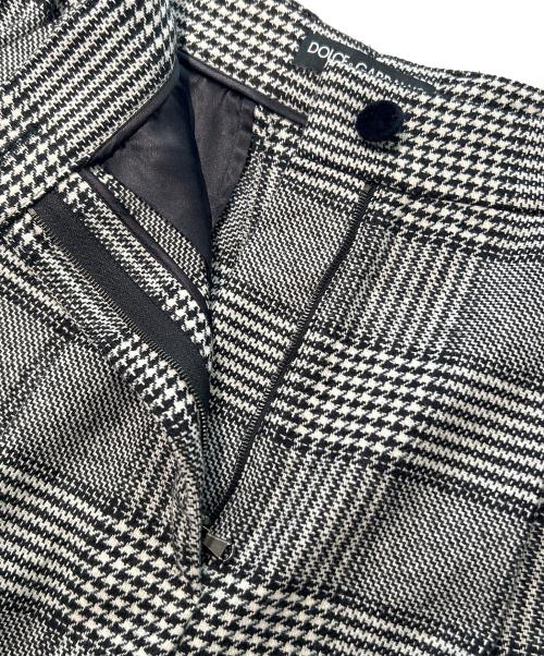 DOLCE & GABBANA（ドルチェ＆ガッバーナ）DOLCE & GABBANA (ドルチェ＆ガッバーナ) ワイドチェックパンツ グレー サイズ:40の古着・服飾アイテム