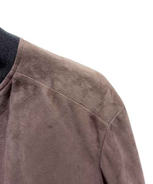 BRUNELLO CUCINELLI（ブルネロクチネリ）BRUNELLO CUCINELLI (ブルネロクチネリ) スエードノーカラージャケット パープル サイズ:38の古着・服飾アイテム