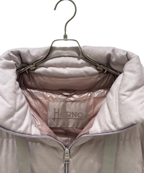 HERNO（ヘルノ）HERNO (ヘルノ) ハイネック ダウンコート ピンク サイズ:42の古着・服飾アイテム