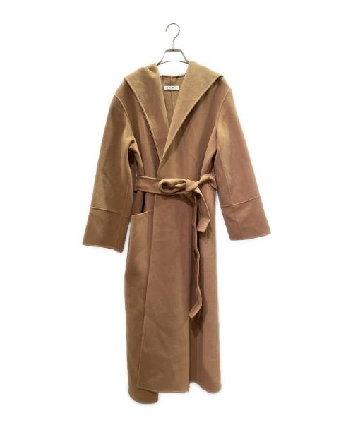 'S Max Mara（エスマックスマーラ）'S Max Mara (エスマックスマーラ) ダブルフェイス フーデッド ラップコート Double-Faced Hooded Wrap Coat/23901605336 ブラウン サイズ:36の古着・服飾アイテム