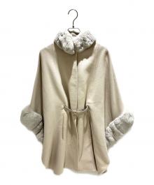 LORO PIANA（ロロピアーナ）の古着「カシミヤファーポンチョ」｜ベージュ