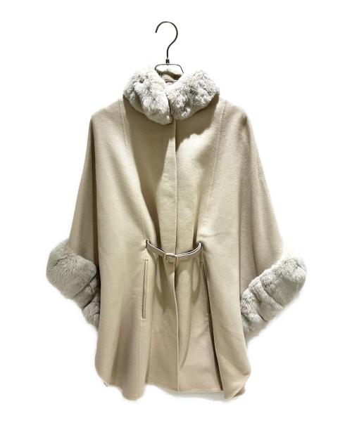 LORO PIANA（ロロピアーナ）LORO PIANA (ロロピアーナ) カシミヤファーポンチョ ベージュ サイズ:-の古着・服飾アイテム