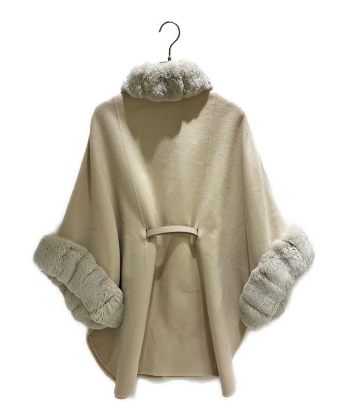 LORO PIANA（ロロピアーナ）LORO PIANA (ロロピアーナ) カシミヤファーポンチョ ベージュ サイズ:-の古着・服飾アイテム