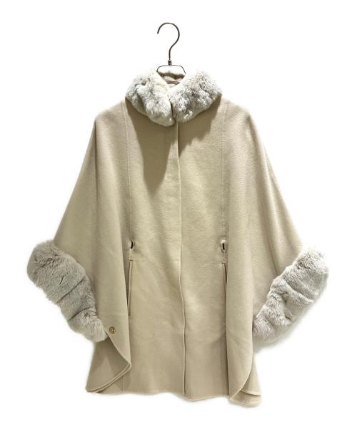 LORO PIANA（ロロピアーナ）LORO PIANA (ロロピアーナ) カシミヤファーポンチョ ベージュ サイズ:-の古着・服飾アイテム