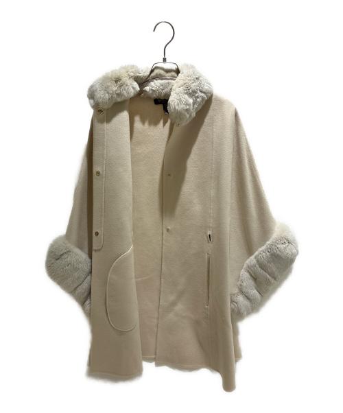 LORO PIANA（ロロピアーナ）LORO PIANA (ロロピアーナ) カシミヤファーポンチョ ベージュ サイズ:-の古着・服飾アイテム