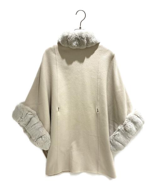 LORO PIANA（ロロピアーナ）LORO PIANA (ロロピアーナ) カシミヤファーポンチョ ベージュ サイズ:-の古着・服飾アイテム