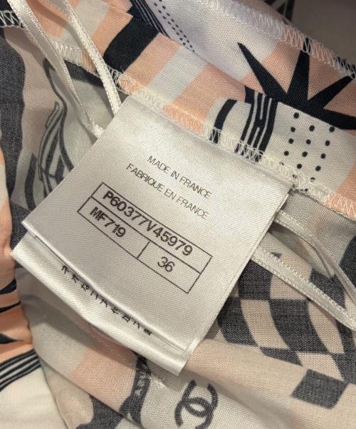 CHANEL（シャネル）CHANEL (シャネル) 総柄プリントパンツ ピンク サイズ:36の古着・服飾アイテム
