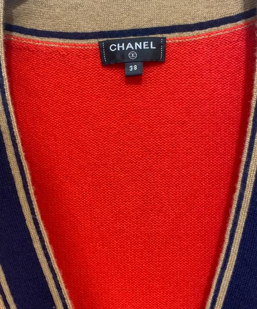 CHANEL（シャネル）CHANEL (シャネル) ココボタン カシミヤ ロングカーディガン レッド サイズ:38の古着・服飾アイテム