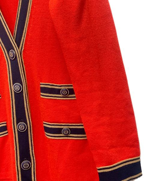 CHANEL（シャネル）CHANEL (シャネル) ココボタン カシミヤ ロングカーディガン レッド サイズ:38の古着・服飾アイテム