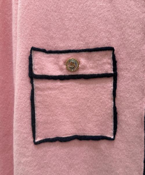 CHANEL（シャネル）CHANEL (シャネル) No.5ボタン カシミヤカーディガン ピンク サイズ:38の古着・服飾アイテム