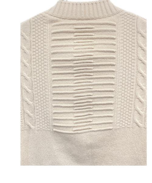 CHANEL（シャネル）CHANEL (シャネル) ビジュービーズ刺繍 カシミヤ ニットカーディガン ベージュ サイズ:36の古着・服飾アイテム