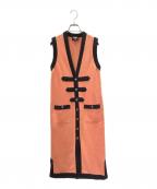 CHANELシャネル）の古着「ココマークボタン カシミヤロングニットジレ」｜ピンク