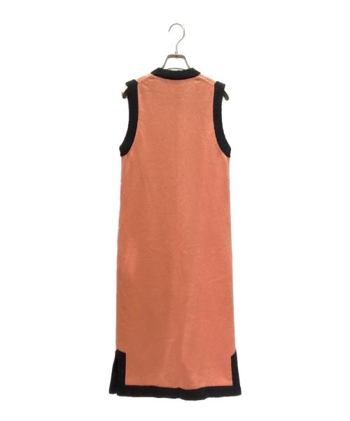 CHANEL（シャネル）CHANEL (シャネル) ココマークボタン カシミヤロングニットジレ ピンク サイズ:38の古着・服飾アイテム