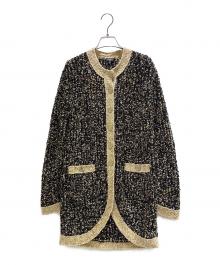 CHANEL（シャネル）の古着「Glitter Long Cardigan/ラメロングカーディガン/P61622K47214」｜ブラック