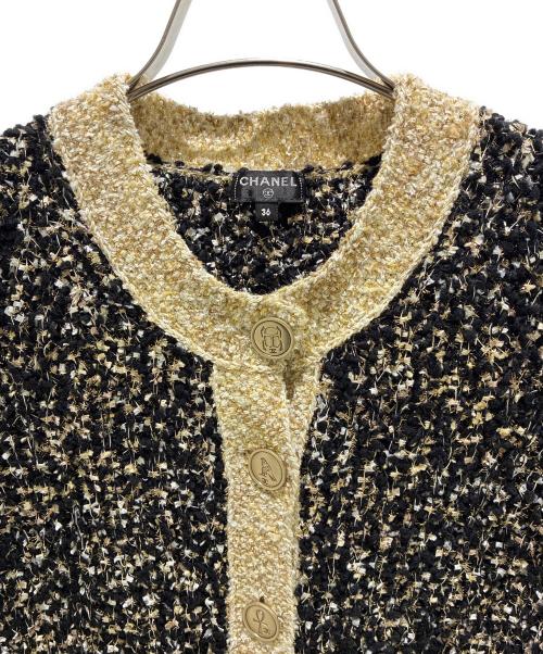 CHANEL（シャネル）CHANEL (シャネル) Glitter Long Cardigan/ラメロングカーディガン/P61622K47214 ブラック サイズ:36の古着・服飾アイテム