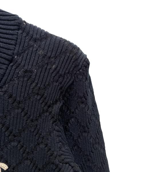 CHANEL（シャネル）CHANEL (シャネル) ココワンポイントロゴニット ブラック サイズ:38の古着・服飾アイテム