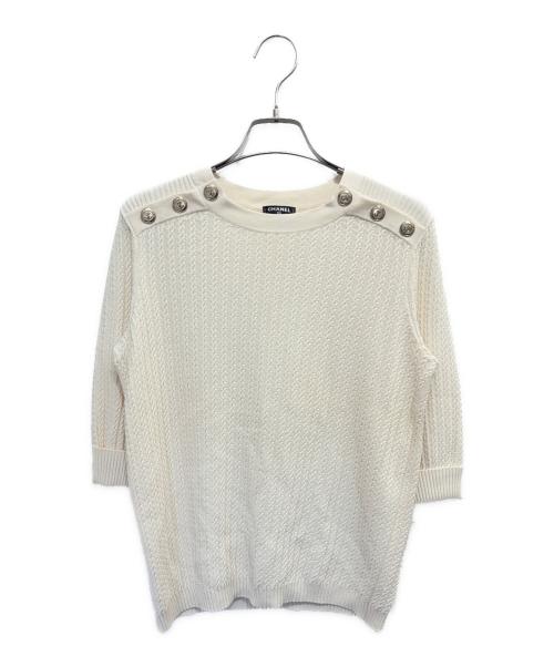 CHANEL（シャネル）CHANEL (シャネル) 半袖ニット ベージュ サイズ:38の古着・服飾アイテム