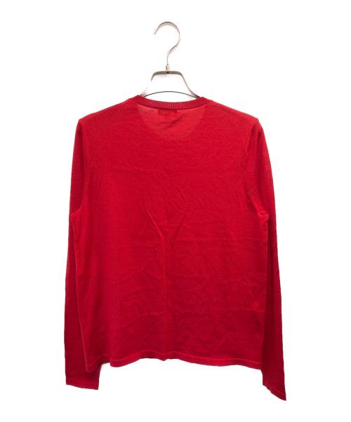CHANEL（シャネル）CHANEL (シャネル) ブローチ付きニット レッド サイズ:36の古着・服飾アイテム