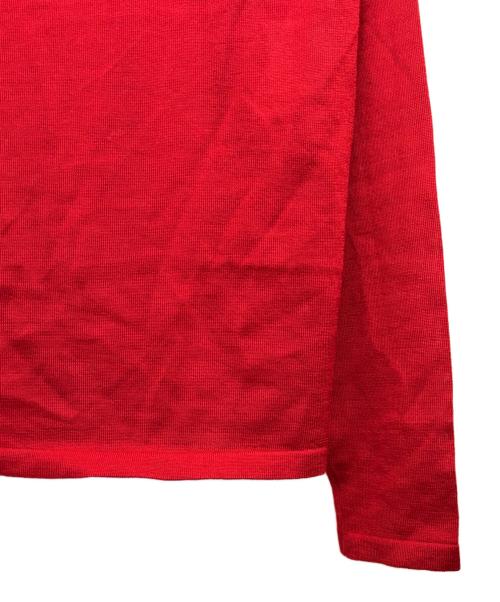 CHANEL（シャネル）CHANEL (シャネル) ブローチ付きニット レッド サイズ:36の古着・服飾アイテム