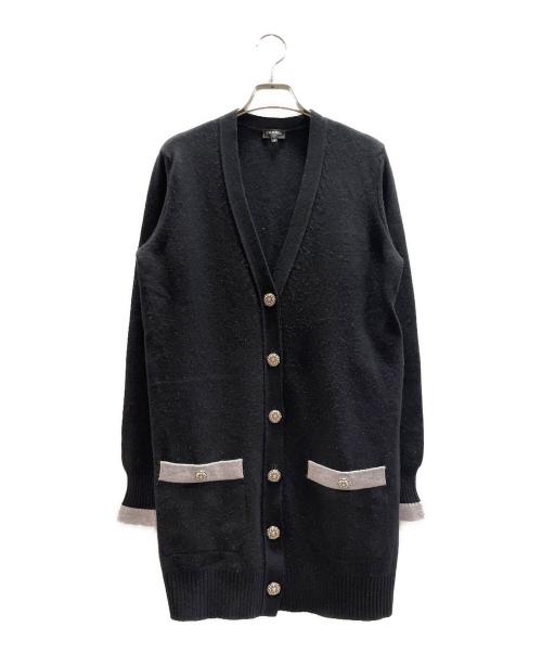 CHANEL（シャネル）CHANEL (シャネル) カシミヤロングカーディガン/ココマークボタン ブラック サイズ:38の古着・服飾アイテム