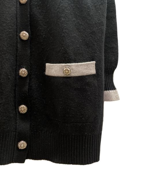 CHANEL（シャネル）CHANEL (シャネル) カシミヤロングカーディガン/ココマークボタン ブラック サイズ:38の古着・服飾アイテム