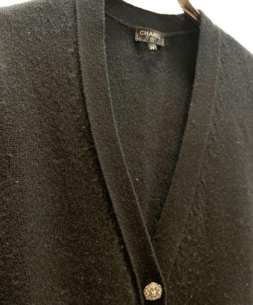 CHANEL（シャネル）CHANEL (シャネル) カシミヤロングカーディガン/ココマークボタン ブラック サイズ:38の古着・服飾アイテム
