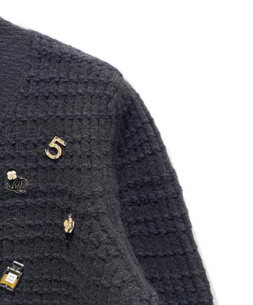 CHANEL（シャネル）CHANEL (シャネル) カンバッチロゴニット ブラック サイズ:38の古着・服飾アイテム