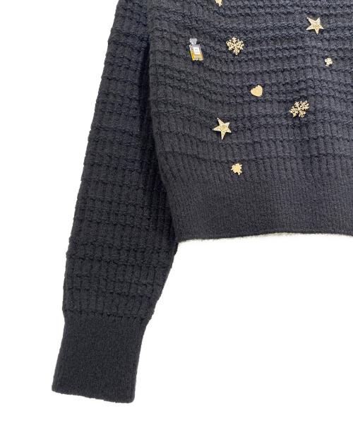 CHANEL（シャネル）CHANEL (シャネル) カンバッチロゴニット ブラック サイズ:38の古着・服飾アイテム