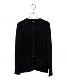 CHANEL（シャネル）の古着「ラメカーディガン」｜ブラック