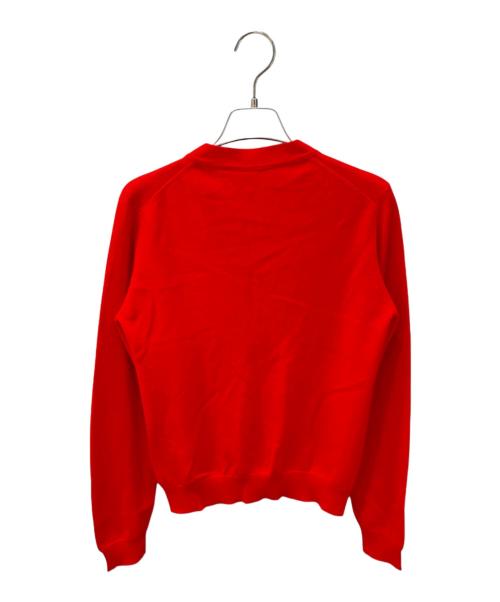 HERMES（エルメス）HERMES (エルメス) カシミヤVネックカーディガン レッド サイズ:36の古着・服飾アイテム