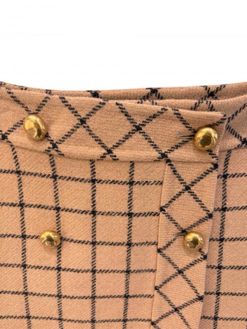 Christian Dior（クリスチャン ディオール）Christian Dior (クリスチャン ディオール) ミニラップスカート ベージュ サイズ:36の古着・服飾アイテム