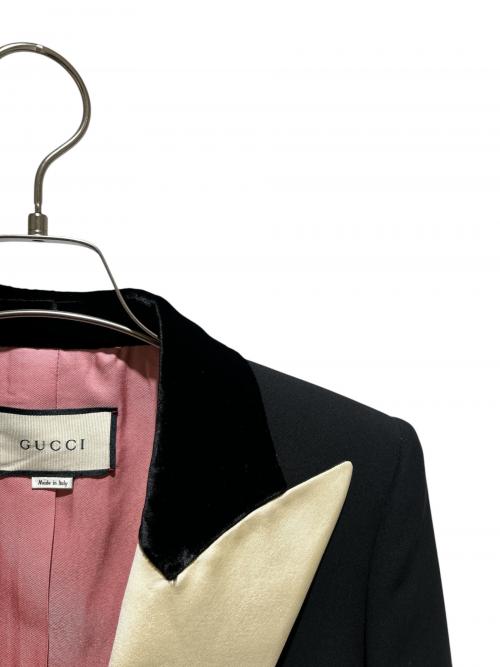 GUCCI（グッチ）GUCCI (グッチ) ダブルジャケット ブラック×ホワイト サイズ:36の古着・服飾アイテム