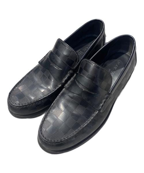 LOUIS VUITTON（ルイ ヴィトン）LOUIS VUITTON (ルイ ヴィトン) ダミエコインローファー ブラック サイズ:8の古着・服飾アイテム